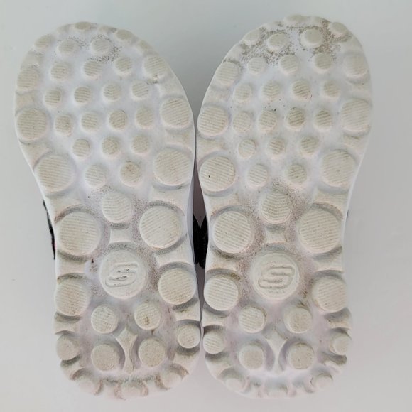 Skechers Go Walk Size 6 Infant Baby‎ Girl Gray Starry Design Pink Bow - Picture 7 of 7